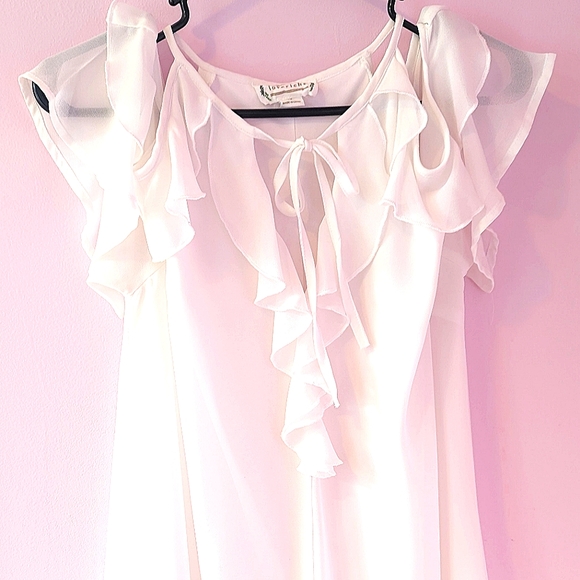 White Light Easy Flow Short Dress - Picture 5 of 6